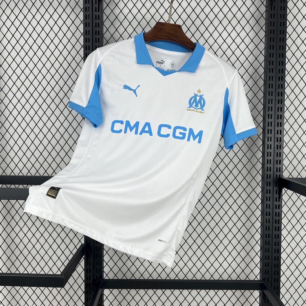 front view of the Olympique Marseille 25/26 Home white Jersey
