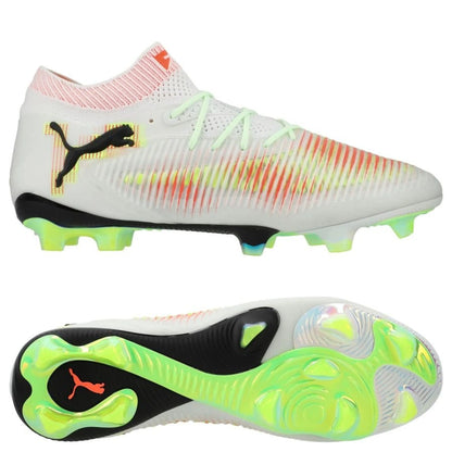 PUMA Future 8 Ultimate FG Launch Edition White/Black/Lime colorway