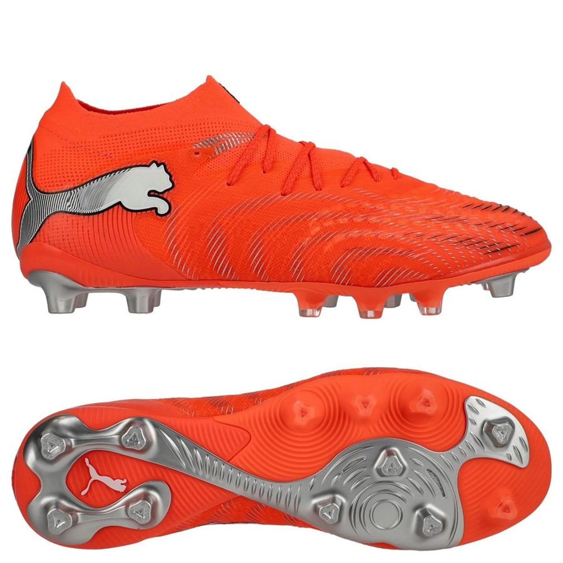 PUMA Future 9 Ultimate AG in Glowing Red / PUMA White / PUMA Black / Puma Silver (Unleashed Pack)