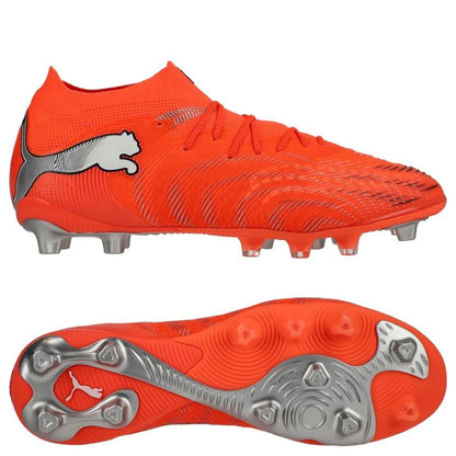 PUMA Future 9 Ultimate AG in Glowing Red / PUMA White / PUMA Black / Puma Silver (Unleashed Pack)