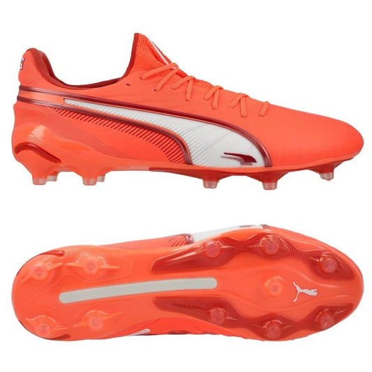 PUMA King Ultimate FG/AG football boots Unlimited Pack in Red/White colorway