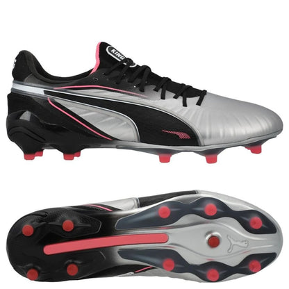 PUMA King Ultimate FG "Audacity" Pack in a Silver/Black colorway