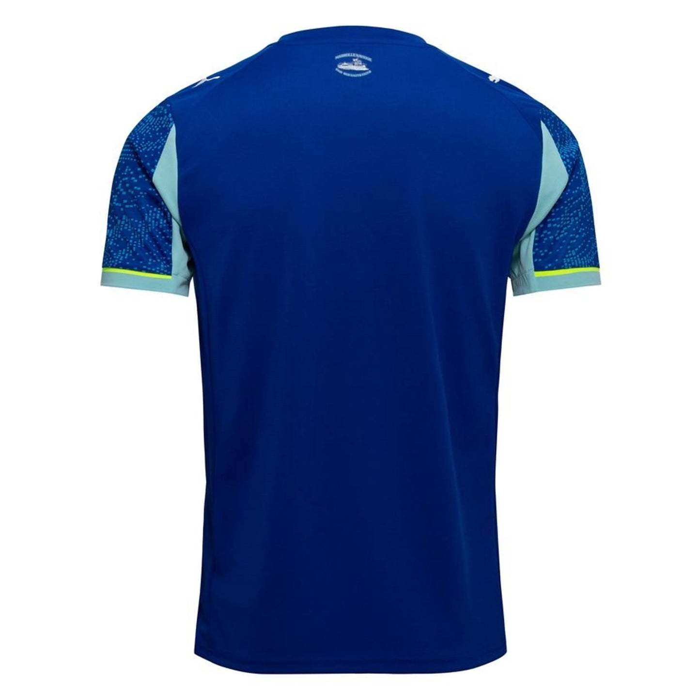 back view of the PUMA Marseille 2025/26 Third Shirt - Obsidian/PUMA Gold