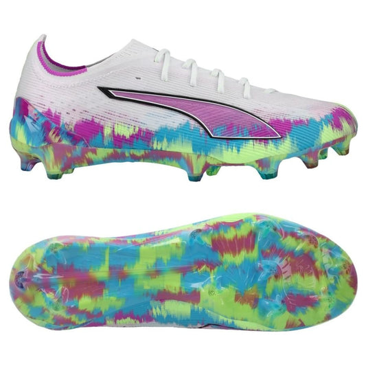PUMA Ultra 6 Ultimate FG Brilliance Pack in White/Green/Purple colorway