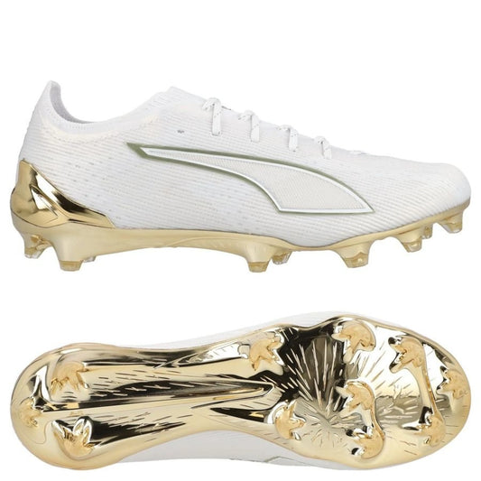 PUMA Ultra 6 Ultimate FG White Gold in White/Gold/Black colorway