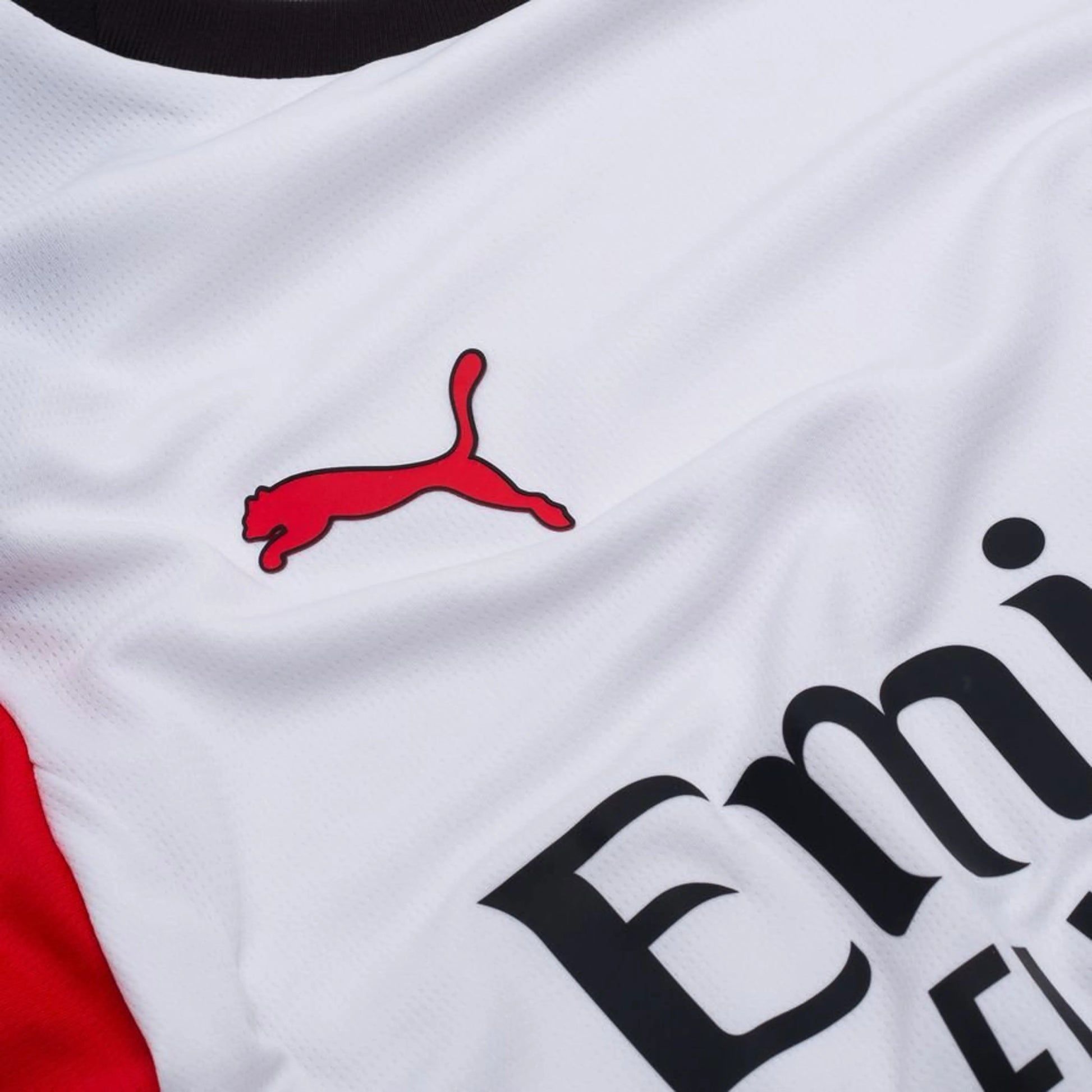 PUMA logo view on the AC Milan 2025/26 Away White Jersey