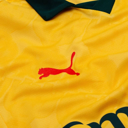 PUMA logo view on the AC Milan 2025/26 Third Yellow Jersey