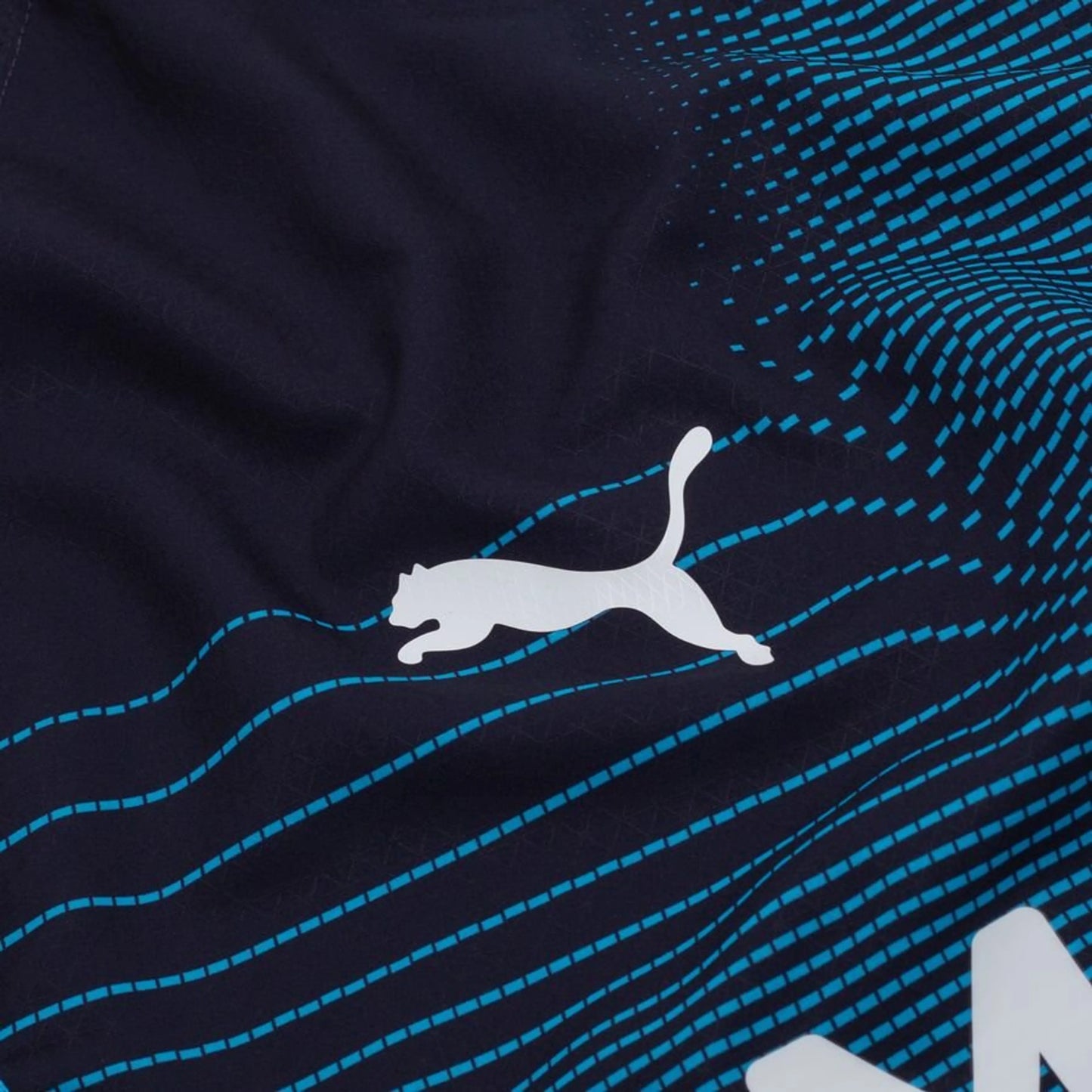 PUMA logo view of the Marseille 2025/26 Away Navy Shirt