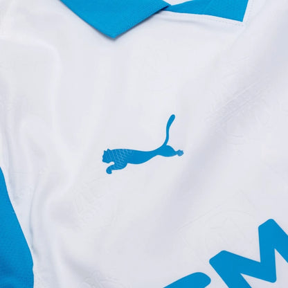 PUMA logo view on the Marseille 2025/26 Home White Shirt