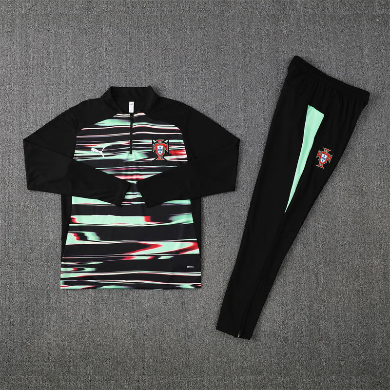 Portugal 25/26 Quarter-Zip Tracksuit full black 