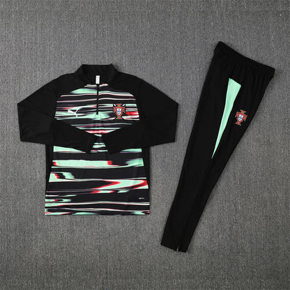 Portugal 25/26 Quarter-Zip Tracksuit full black 