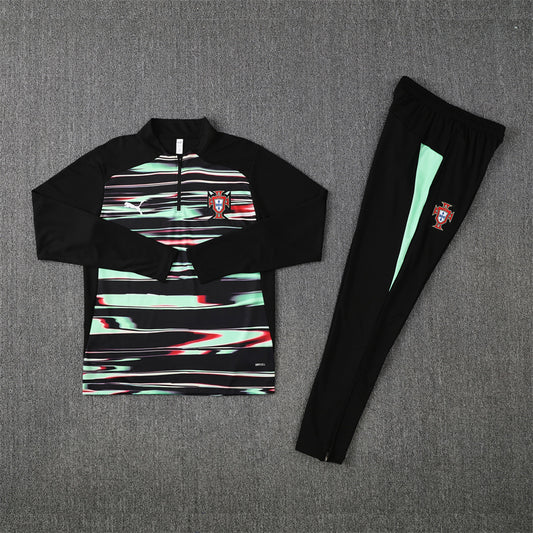 Portugal 25/26 Quarter-Zip Tracksuit full black 