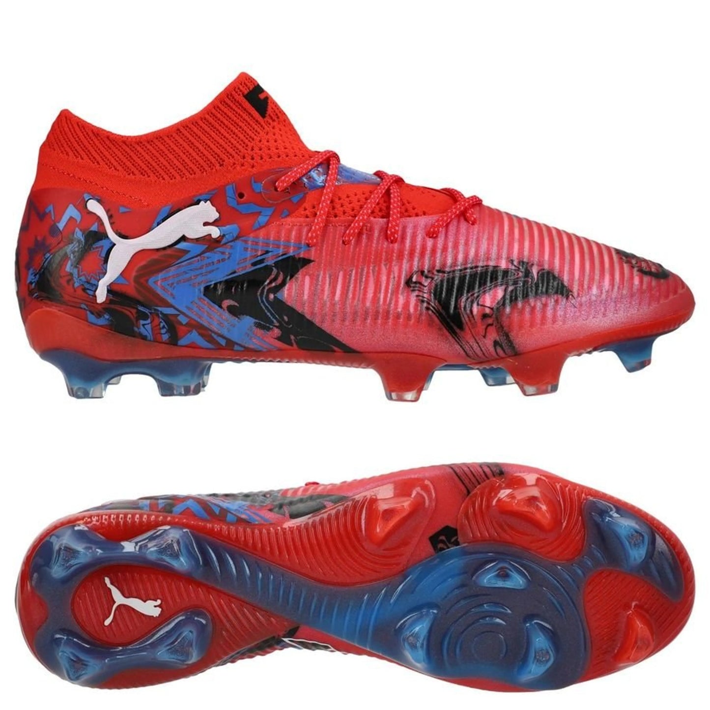 Puma Future 8 Ultimate FG "Playmaker" Pack in a Red/Black/Blue colorway
