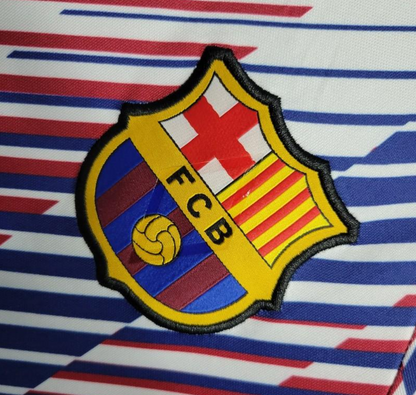 Barcelona 23/24 pre-match white/blue/red shirt