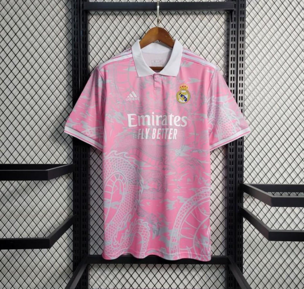 Real Madrid 23/24 pink dragon shirt