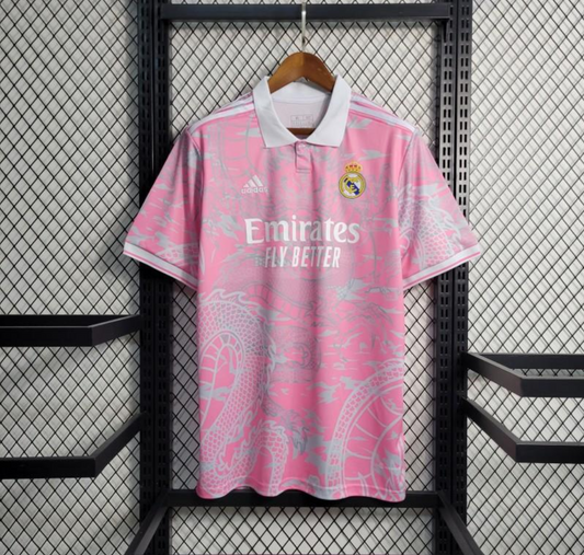 Real Madrid 23/24 pink dragon shirt