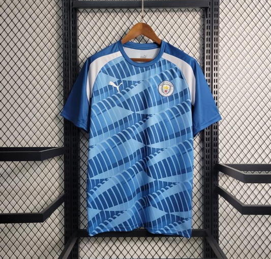 Manchester city 23/24 training blue shirt
