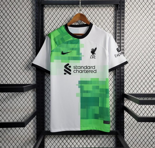 Liverpool 23/24 away white/green shirt
