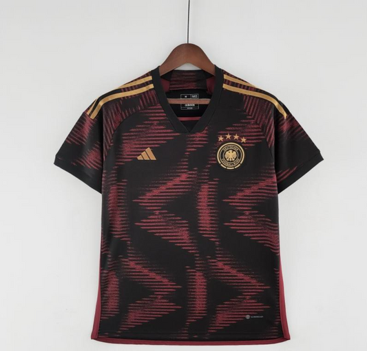 Germany 2022 away red/black shirt