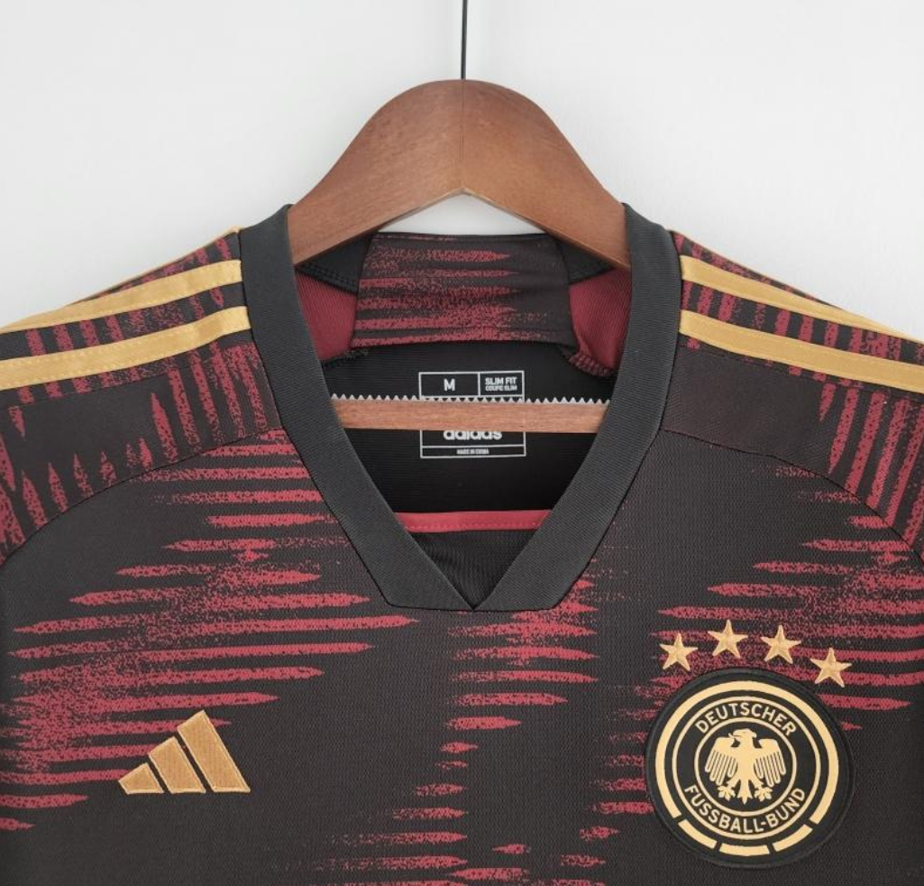 Germany 2022 away red/black shirt
