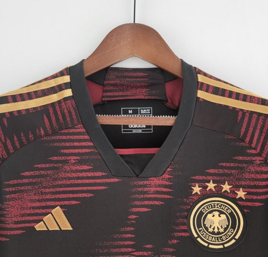 Germany 2022 away red/black shirt