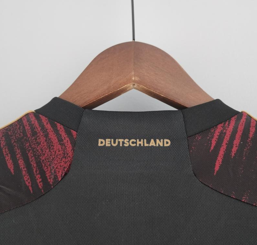 Germany 2022 away red/black shirt