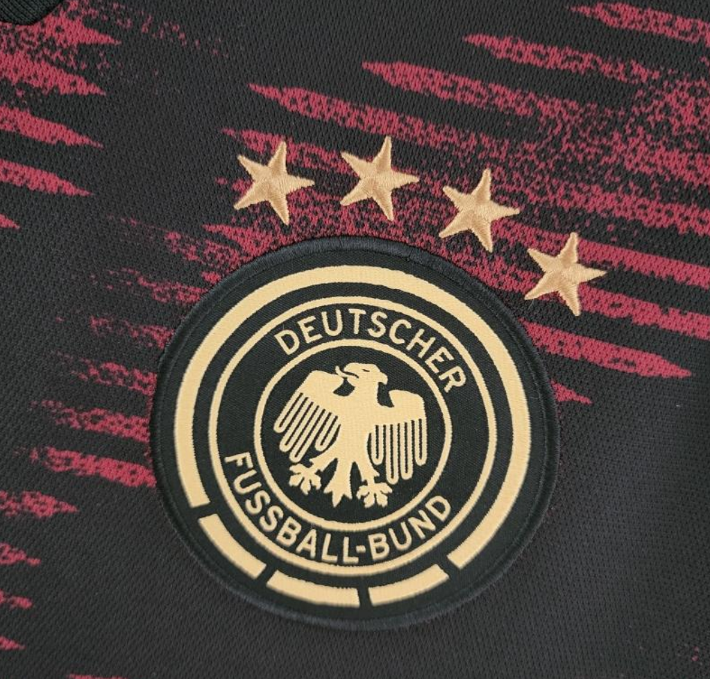 Germany 2022 away red/black shirt