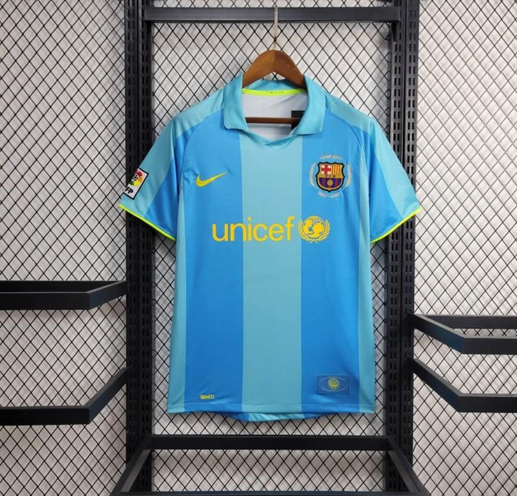 Barcelona 07/08 away blue shirt
