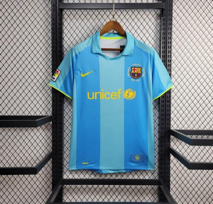 Barcelona 07/08 away blue shirt
