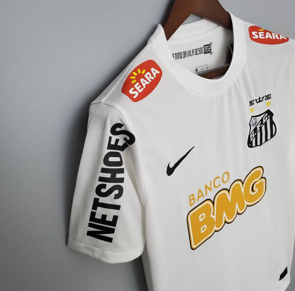 Santos 11/12 home white shirt