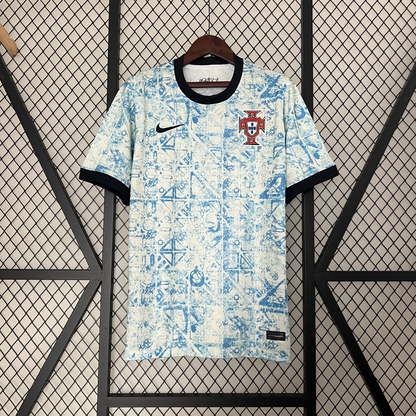 Portugal 2024 away white/blue shirt