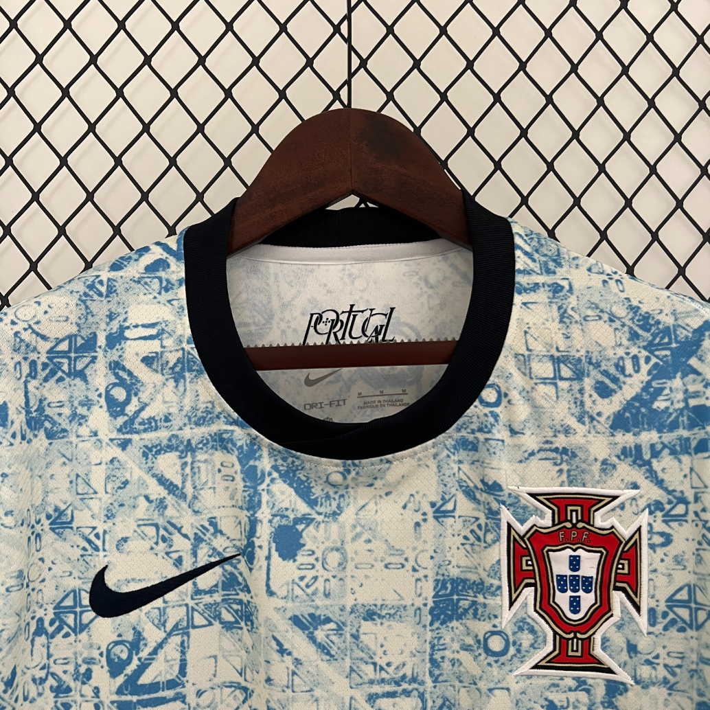 Portugal 2024 away white/blue shirt