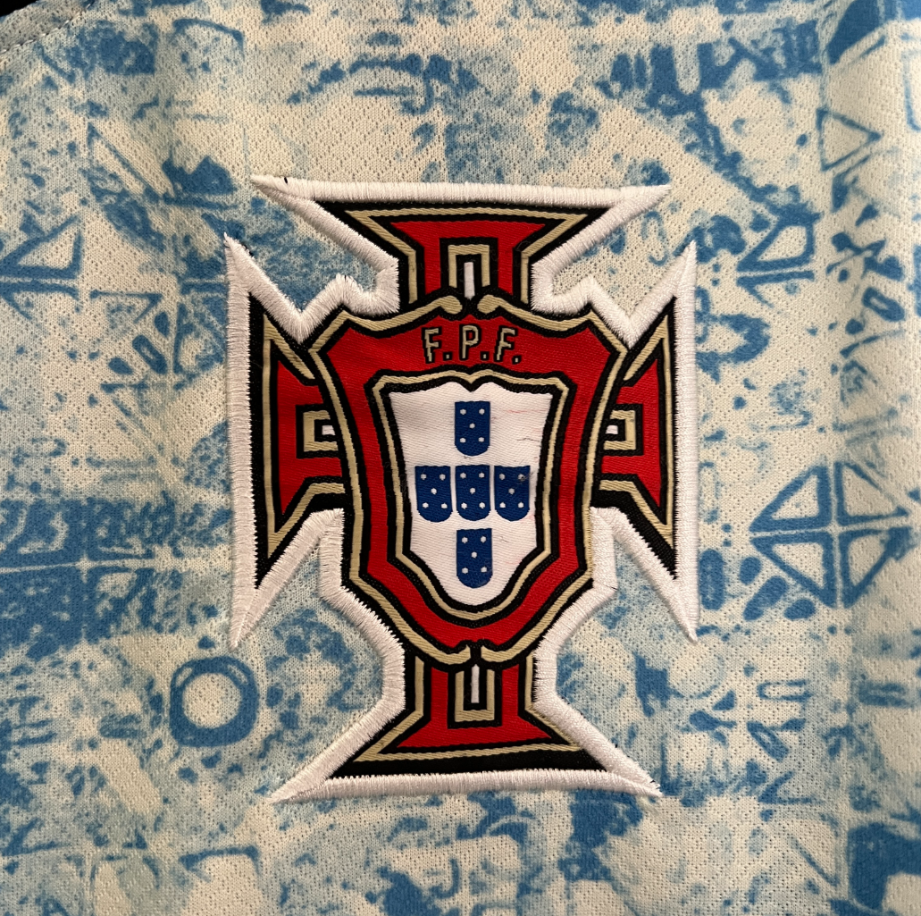 Portugal 2024 away white/blue shirt