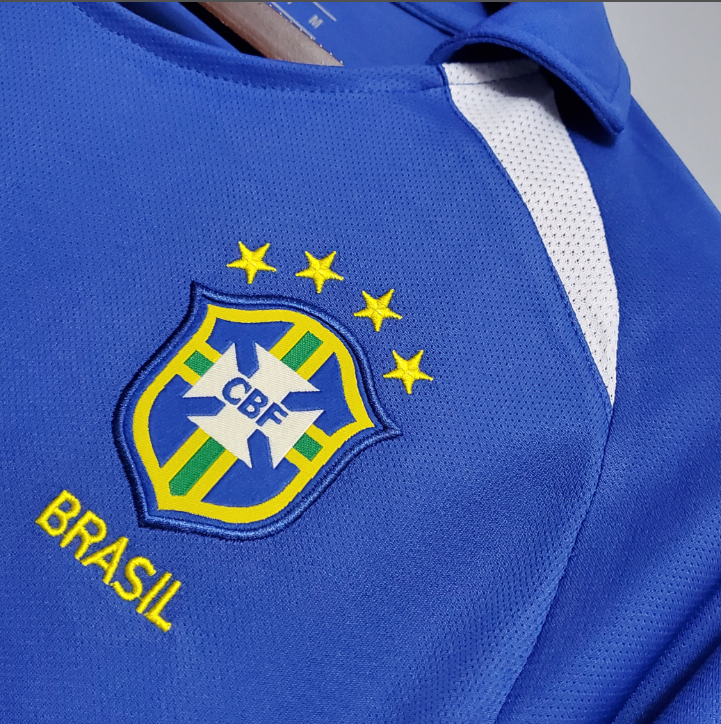 Brazil 2002 away blue shirt