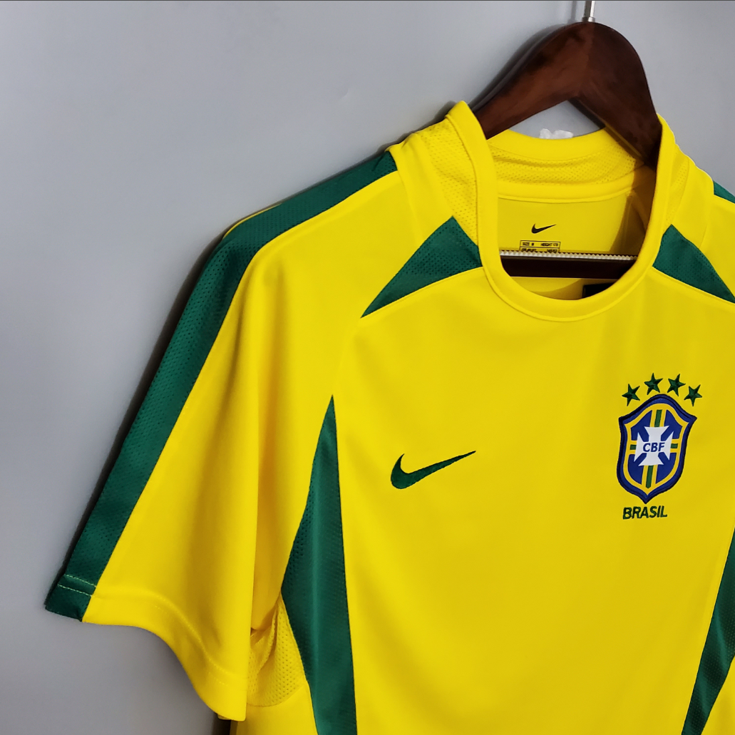 Brazil 2002 home yellow shirt