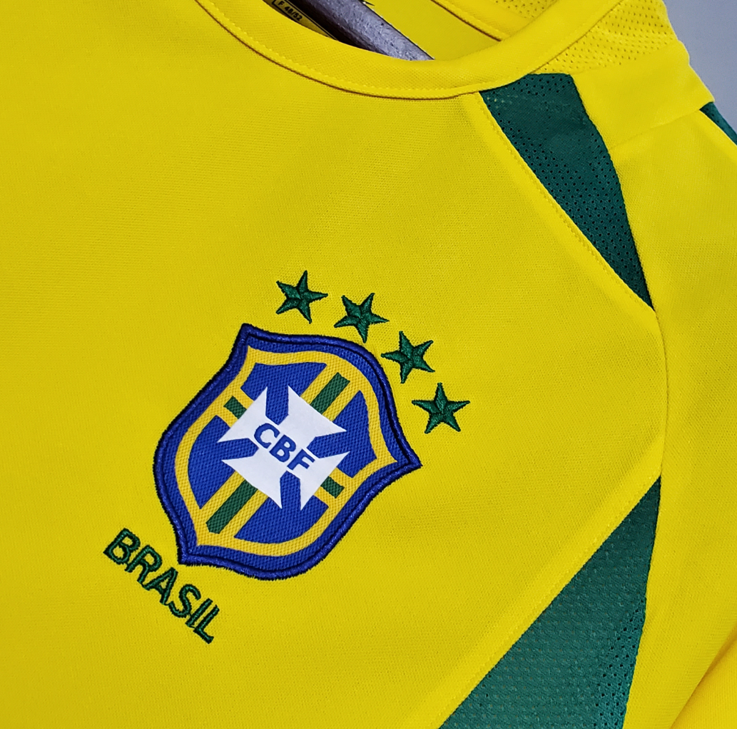 Brazil 2002 home yellow shirt