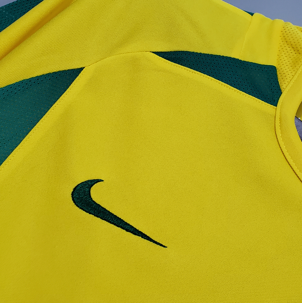 Brazil 2002 home yellow shirt