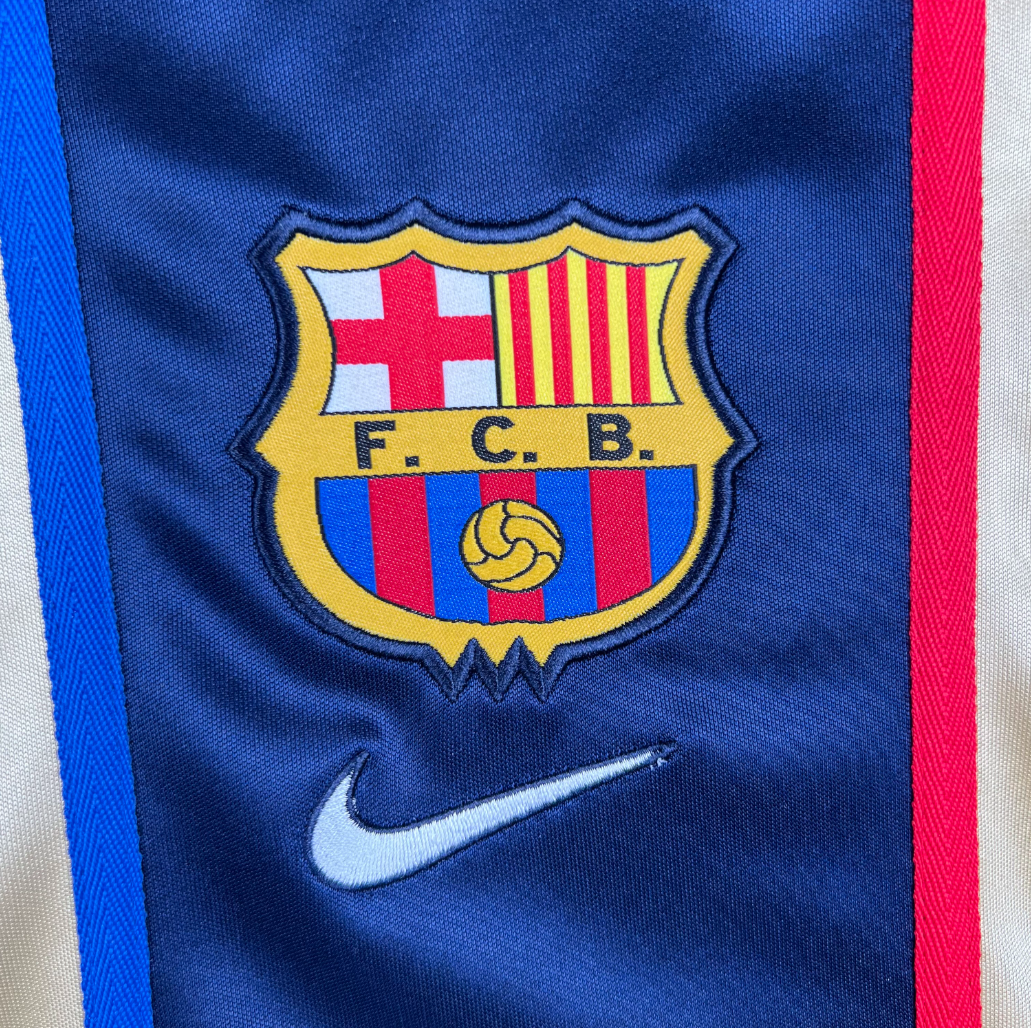 Barcelona 2002 away gold shirt