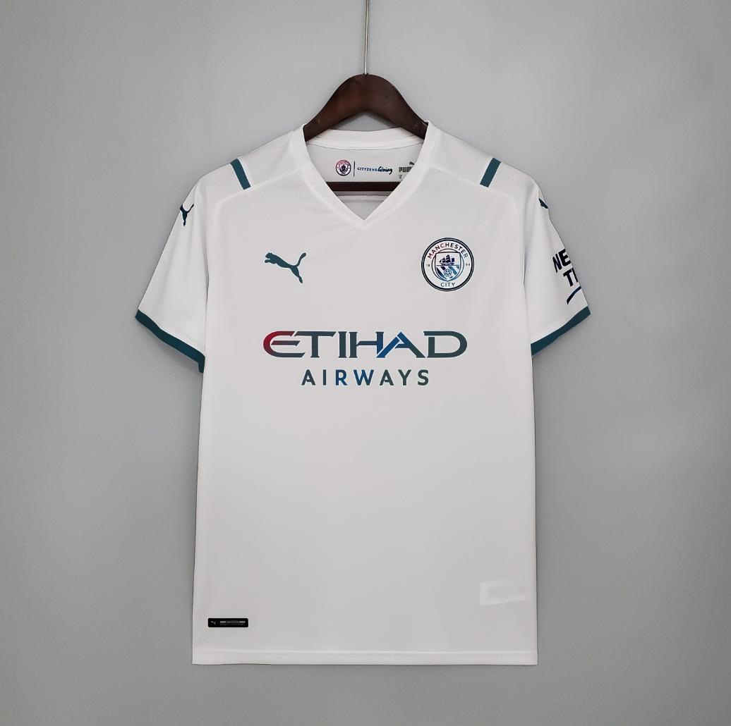 Manchester city 21/22 away white shirt