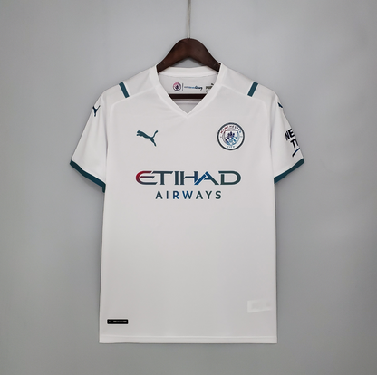 Manchester city 21/22 away white shirt