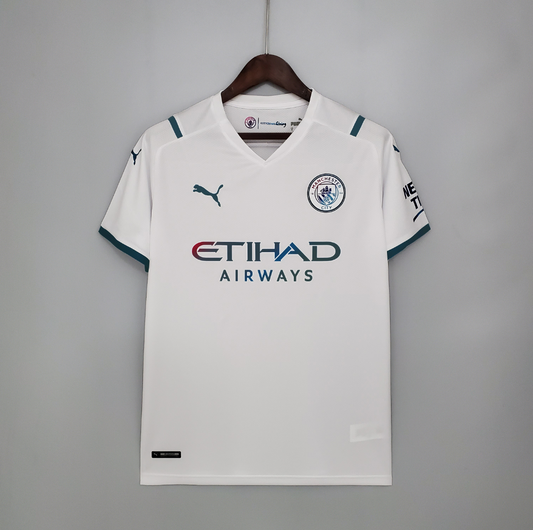 Manchester city 21/22 away white shirt
