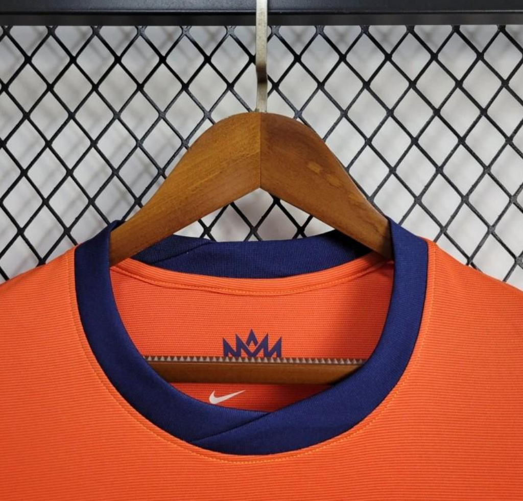 Netherlands 2024 home orange shirt