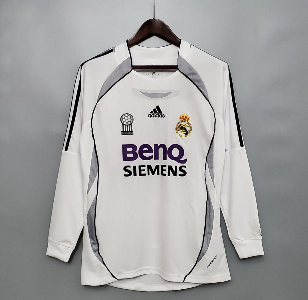Real Madrid 06/07 Long Sleeve Home Jersey – A Golden Era