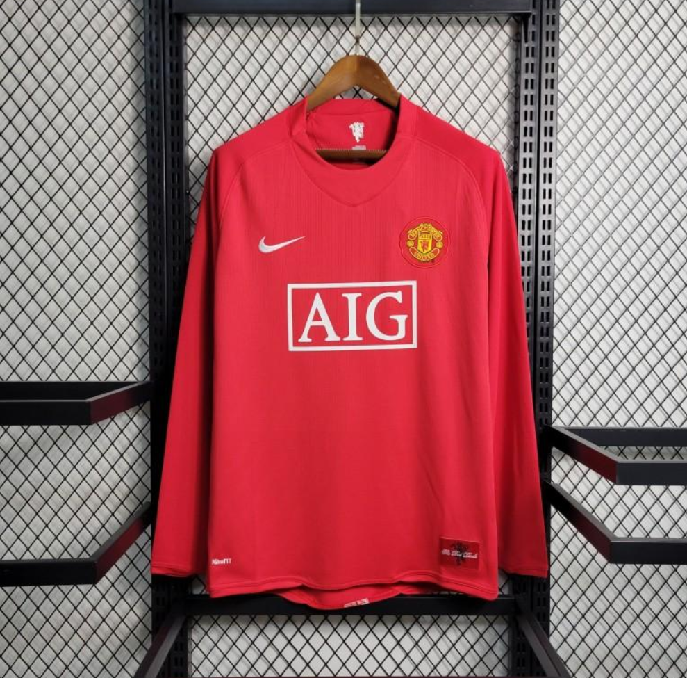 Manchester United 07/08 Long Sleeve Home Jersey