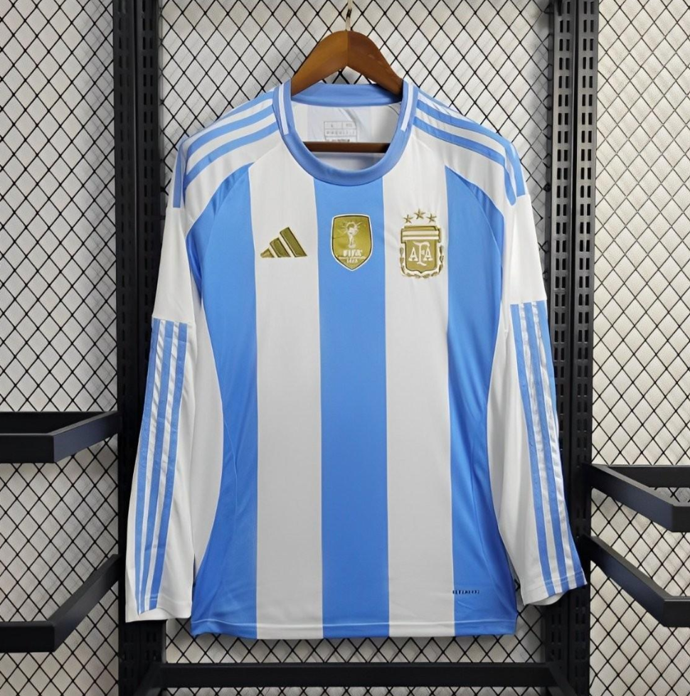 official Argentina 2024 Home Long Sleeve Jersey
