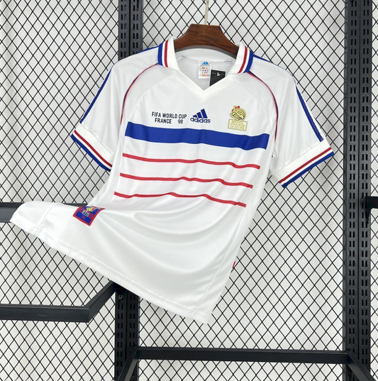 France 1998 Away Retro White Football Jersey