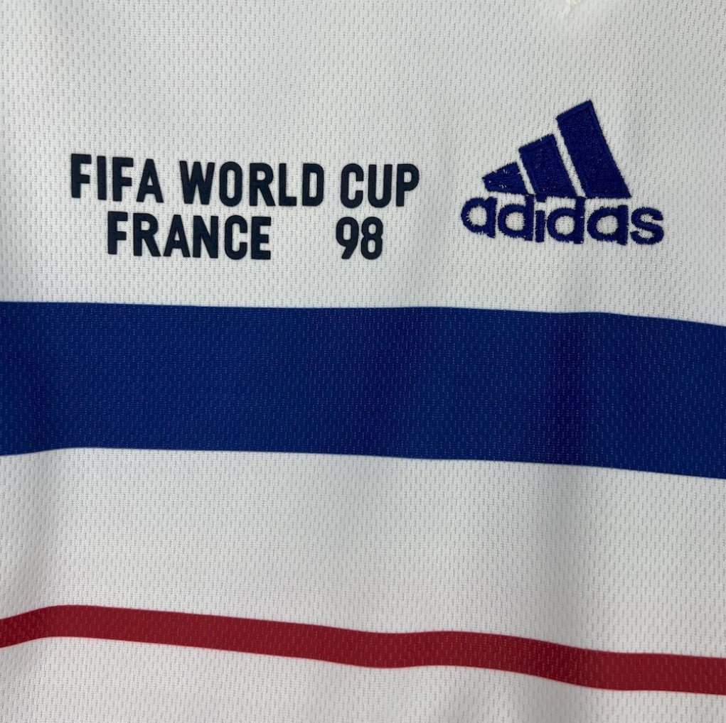 France 1998 Away Retro White Football Jersey