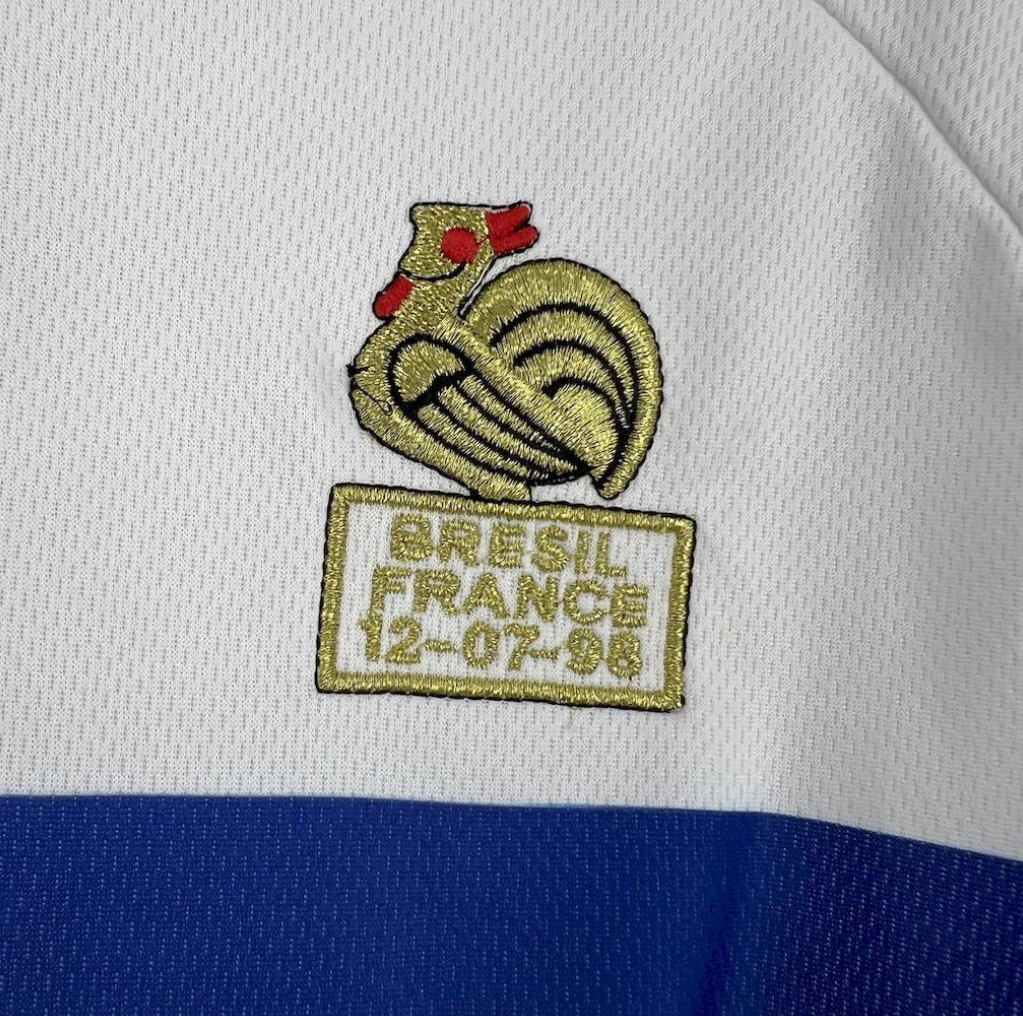 France 1998 Away Retro White Football Jersey