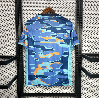 Netherlands 2024/2025 Pre-Match Training Blue Football Jersey
