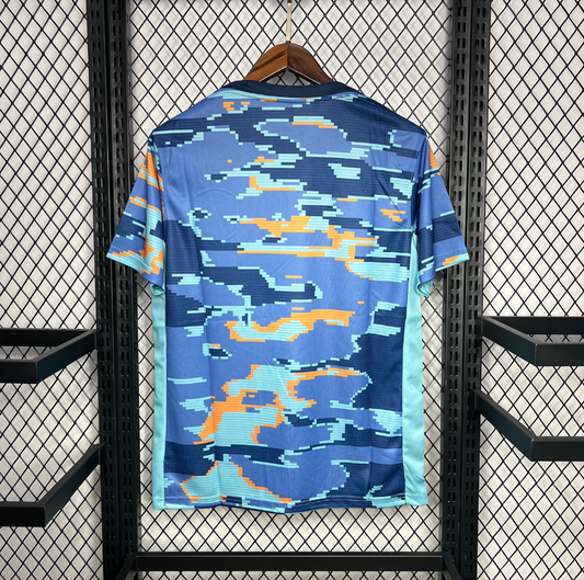 Netherlands 2024/2025 Pre-Match Training Blue Football Jersey